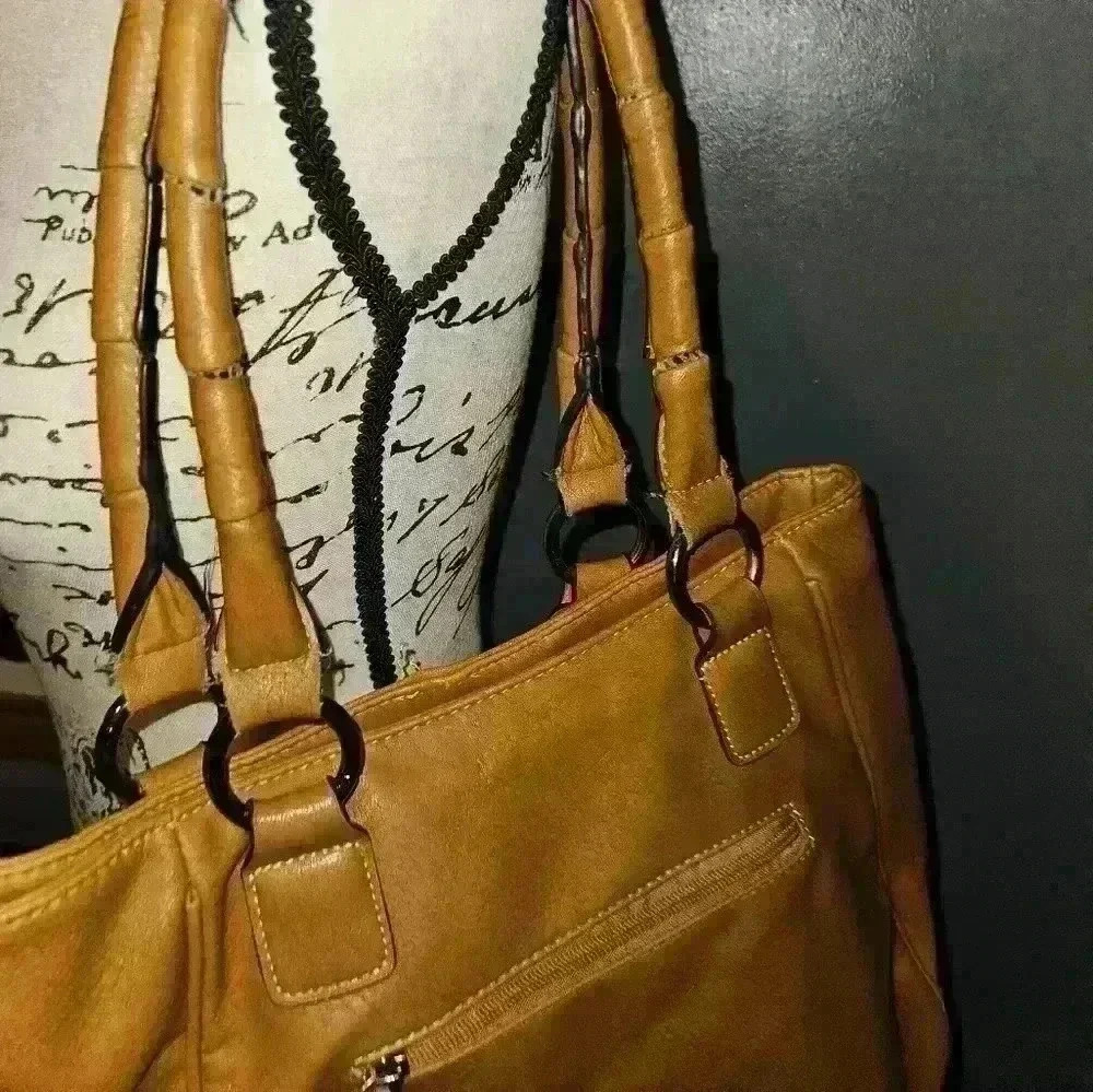 Black Rivet Womans Brown Shoulder Bag Purse - Picture 8 of 11